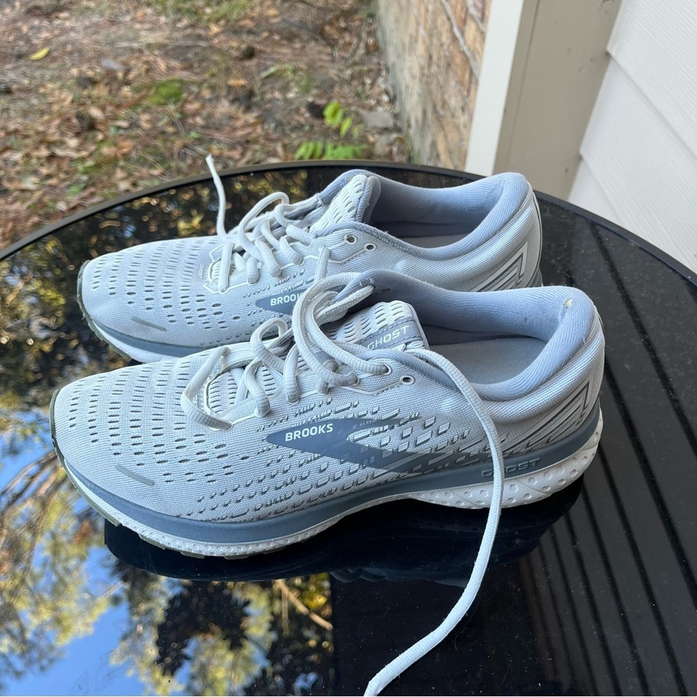 Brooks Light Gray Ghost 13 Athletic Sneakers